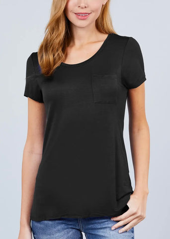 Black Scoopneck Tee