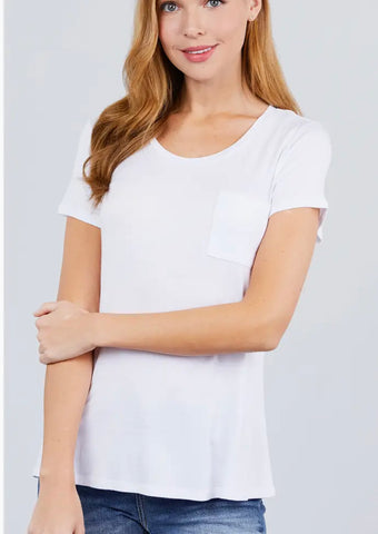 White Scoopneck Tee
