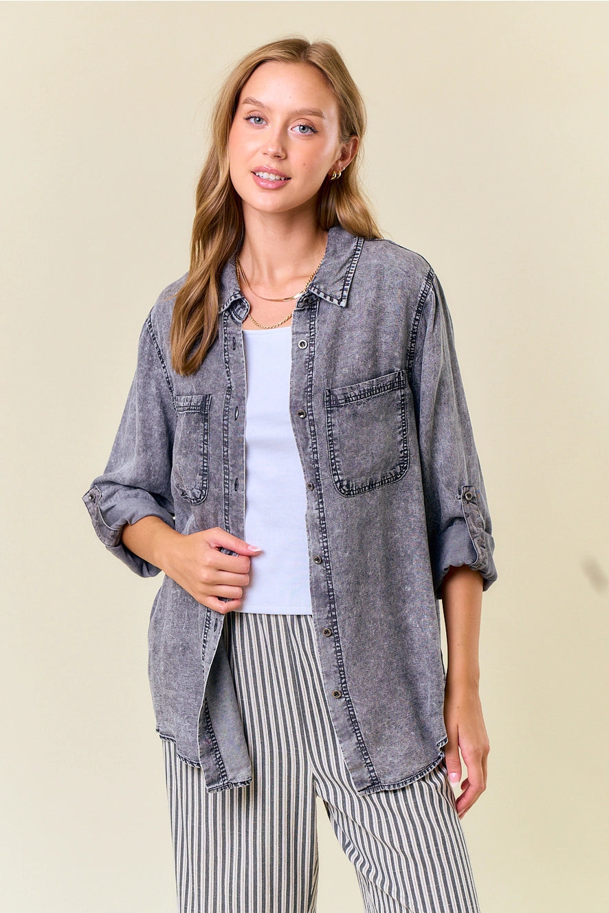 Black Chambray Shirt