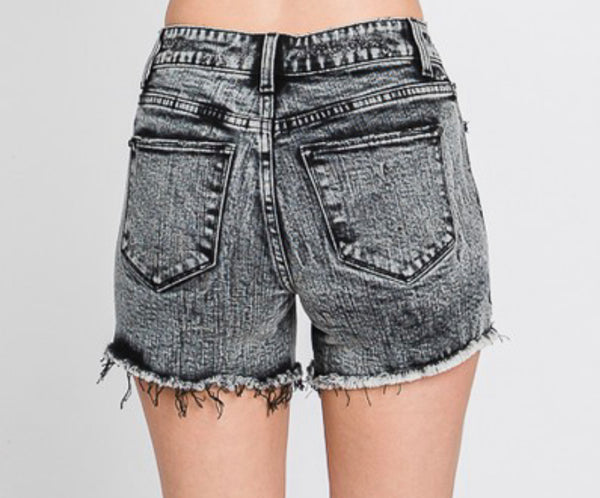 Acid washed shorts